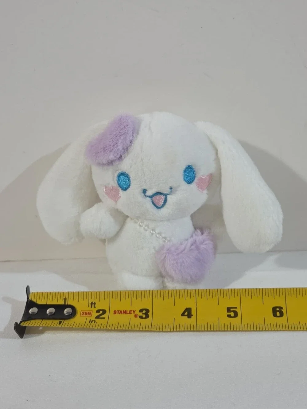 Cinnamoroll purple heart plushie keychain